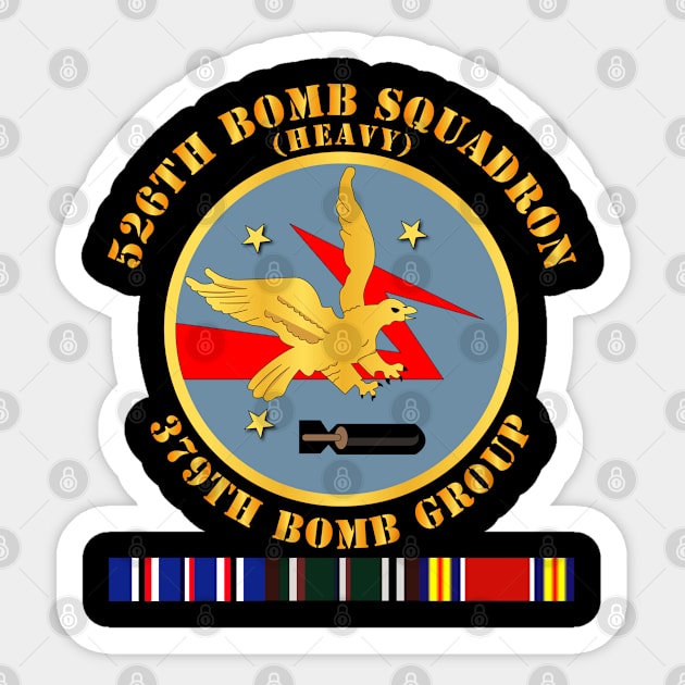 526th Bomb Squadron - 379th BG - WWII w SVC Sticker by twix123844